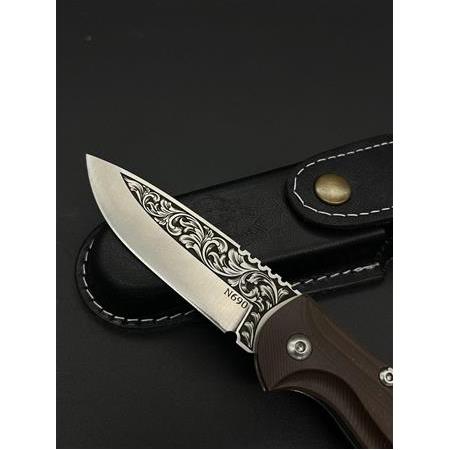 N690 Gravürlü Klipsli Çakı